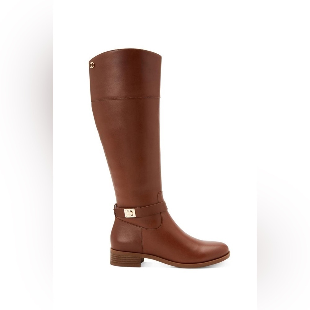 Charter Club Womens Johannes Leather Tall Knee-High Boots Brown